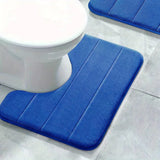 Tapis de Salle de Bain U-Shape SoftStripe – Doux, Antidérapant & Séchage Rapide