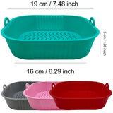 EcoBake – Moule Carré en Silicone Réutilisable pour Airfryer et Four