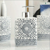 BohoCharm – Set de Salle de Bain 4 Pièces en Céramique Vintage