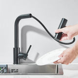 Robinet de cuisine design avec douchette extractible et bec cascade pivotant