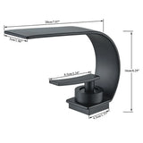 Robinet de lavabo cascade ultra-fin en laiton – Mitigeur moderne pour salle de bain avec eau chaude et froide