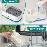 CleanMaster 3-en-1 – Distributeur de Savon Multifonction avec Support Éponge