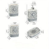 BohoCharm – Set de Salle de Bain 4 Pièces en Céramique Vintage