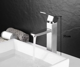 Robinet de lavabo noir mat avec mitigeur eau chaude et froide