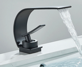 Robinet de lavabo cascade ultra-fin en laiton – Mitigeur moderne pour salle de bain avec eau chaude et froide