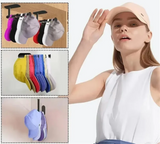 Étagère Murale Auto-Adhésive en Acier Inoxydable – Porte-Chapeaux et Casquettes Multifonction