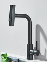 Robinet de cuisine design avec douchette extractible et bec cascade pivotant