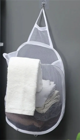 Panier Suspendu Pliable – Sac en Filet pour Linge et Rangement