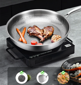 TitanChef – Poêle en Titane Pur avec Motif Écailles Martelées