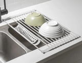 DryMate – Égouttoir Pliable en Acier Inoxydable pour Cuisine