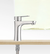 Robinet de lavabo en acier inoxydable avec mitigeur – Design moderne pour salle de bain