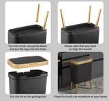 Poubelle Slim Élégance – Abattant Moderne pour Chambre, Salle de Bain & Cuisine