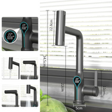 Robinet de lavabo cascade avec affichage numérique de température et bec réglable