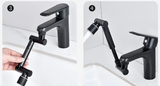 HydroFlex 360 – Embout de Robinet Rotatif Extensible avec Économiseur d’Eau pour Cuisine et Salle de Bain