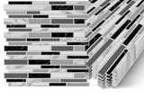 Stickers Muraux Effet Marbre Noir et Blanc