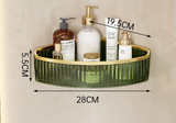 CrystalCorner – Étagère d’Angle Auto-Adhésive en Acrylique pour Salle de Bain
