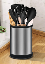 KnifeMaster – Bloc à Couteaux Universel en Acier Inoxydable, Antibactérien