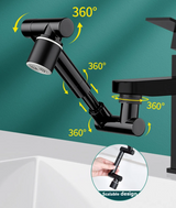 HydroFlex 360 – Embout de Robinet Rotatif Extensible avec Économiseur d’Eau pour Cuisine et Salle de Bain