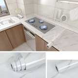 Film Adhésif Décoratif Effet Marbre – Revêtement Autocollant Imperméable Cuisine & Salle de Bain