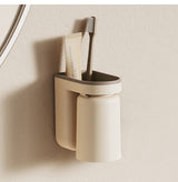 PureDock – Support Mural 2-en-1 pour Brosse à Dents et Gobelet sans Perçage
