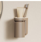 PureDock – Support Mural 2-en-1 pour Brosse à Dents et Gobelet sans Perçage