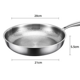 TitanChef – Poêle en Titane Pur avec Motif Écailles Martelées