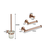 Ensemble d’Accessoires de Salle de Bain RoséLuxe – 6 Pièces en Acier Brossé Finition Rosé