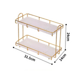 Étagère Métallique Double Niveau HydroRack – Rangement Salle de Bain & Cuisine Étanche