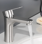 Robinet de lavabo en acier inoxydable avec mitigeur – Design moderne pour salle de bain
