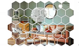 MiroHexa – Set de 45 Autocollants Muraux Miroir Hexagonaux en Acrylique pour Décoration DIY