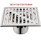 Bangnolux – Drain de Douche Carré en Acier Inoxydable SUS 304 avec Grille à Intégrer dans les Carrelages