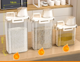Boîte de Stockage Céréales Hermétique FreshSeal Premium – Distributeur Riz Transparent | Anti-Humidité Anti-Insectes | Rangement Cuisine 1,75–3L
