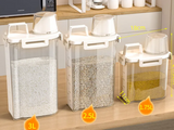 Boîte de Stockage Céréales Hermétique FreshSeal Premium – Distributeur Riz Transparent | Anti-Humidité Anti-Insectes | Rangement Cuisine 1,75–3L