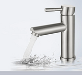Robinet de lavabo noir mat avec mitigeur eau chaude et froide