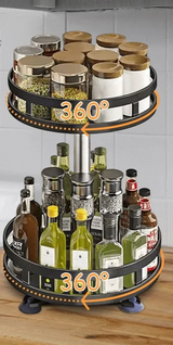 TurnEase – Organisateur de Cuisine Rotatif 360° pour Épices et Accessoires