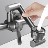 Mitigeur mural rotatif en acier inoxydable à quatre jets pour évier de cuisine et lavabo
