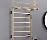 Sèche-Serviettes Électrique -ThermaLux – Doré Brossé, Design Moderne et Contrôle Intelligent WiFi