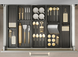Organisateur de Tiroir Extensible SlideDry – Panier Réglable pour Vaisselle et Ustensiles de Cuisine