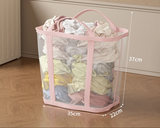 Panier à Linge Pliable Grande Capacité en Maille Respirante