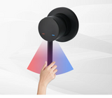 Robinet mural encastré en laiton pour lavabo avec mitigeur eau chaude et froide