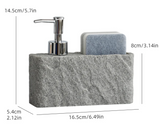 StoneStyle Distributeur de Savon avec Support Éponge
