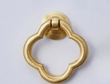 Boutons de Meuble Vintage Trèfle en Laiton
