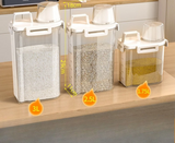 Boîte de Stockage Céréales Hermétique FreshSeal Premium – Distributeur Riz Transparent | Anti-Humidité Anti-Insectes | Rangement Cuisine 1,75–3L
