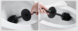 NoirÉlite – Brosse WC Murale en Acier Inoxydable Premium