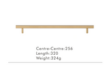 Poignée T-Bar -LineaBrass – Laiton Massif, Extra Longue et Design Moderne