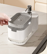 CleanMaster SoapStation 5-en-1 – Distributeur Multifonction avec Support Éponge et Torchons