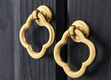 Boutons de Meuble Vintage Trèfle en Laiton