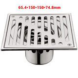 Bangnolux – Drain de Douche Carré en Acier Inoxydable SUS 304 avec Grille à Intégrer dans les Carrelages
