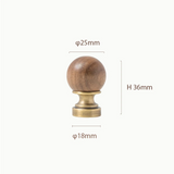 Poignée de Meuble Moderne Bois Noyer & Bronze