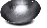 Wok en Fer Forgé 100 % Naturel – Fabrication Artisanale avec Manche en Bois